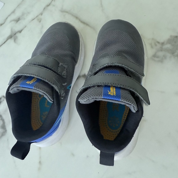 Nike Gray and Blue Sneakers Velcro Straps - Picture 2 of 10